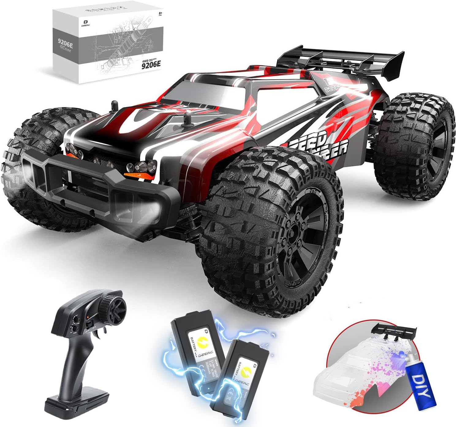 1:10 Scale Large RC Car with D - đánh giá và giá Rc Hobby Grade Monster Truck